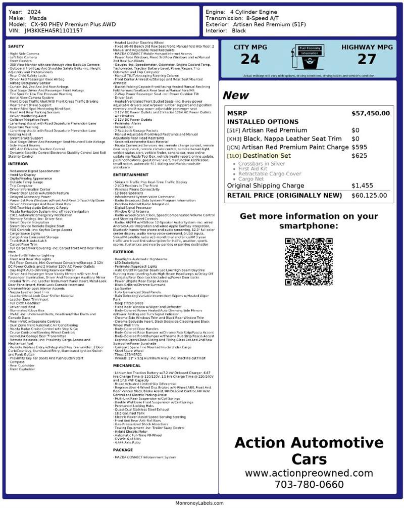 Used 2024 MAZDA CX-90 Plug-In Hybrid w/ Premium Plus image 2