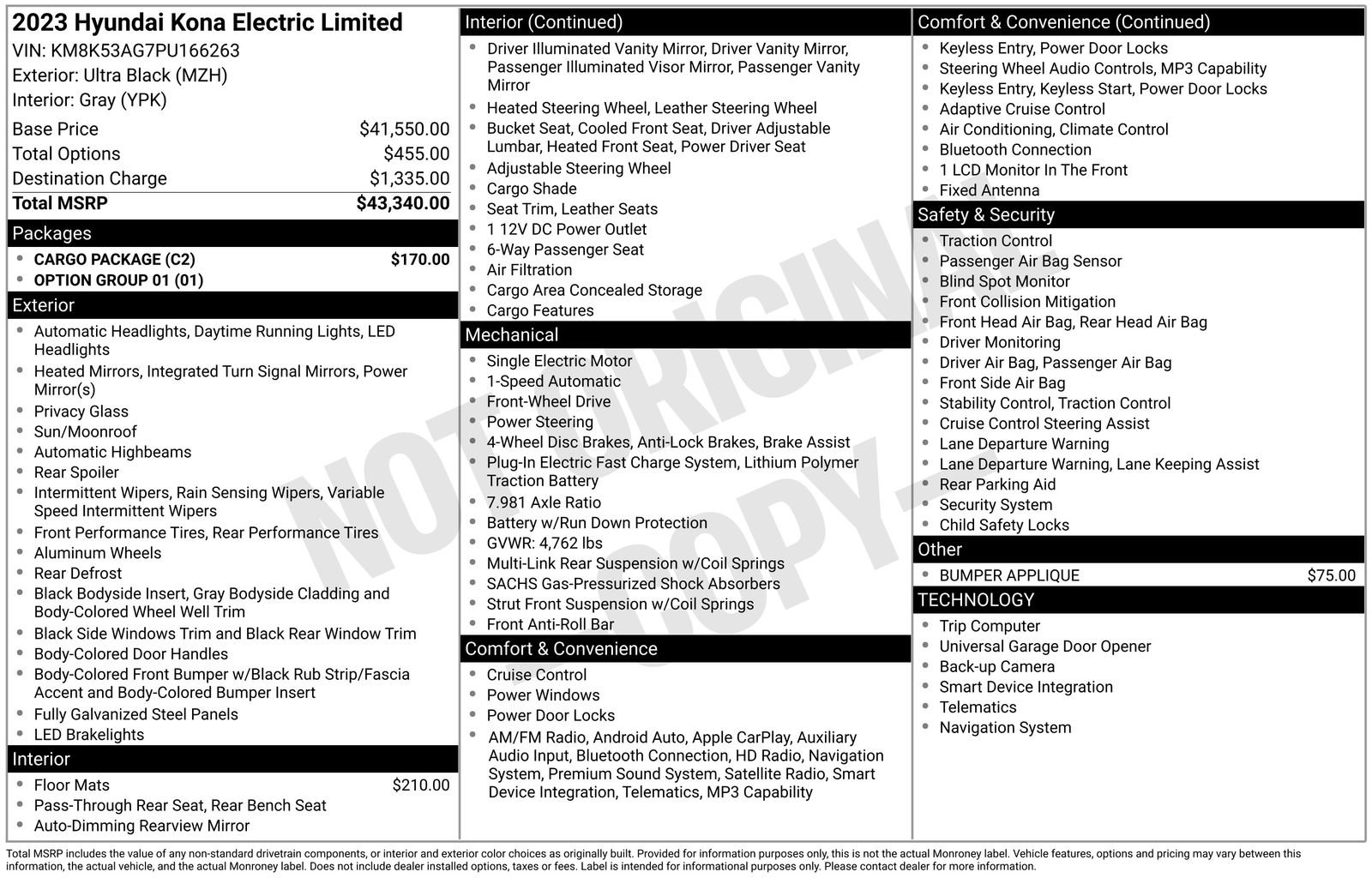 Used 2023 Hyundai Kona Limited w/ Cargo Package FWD image 10