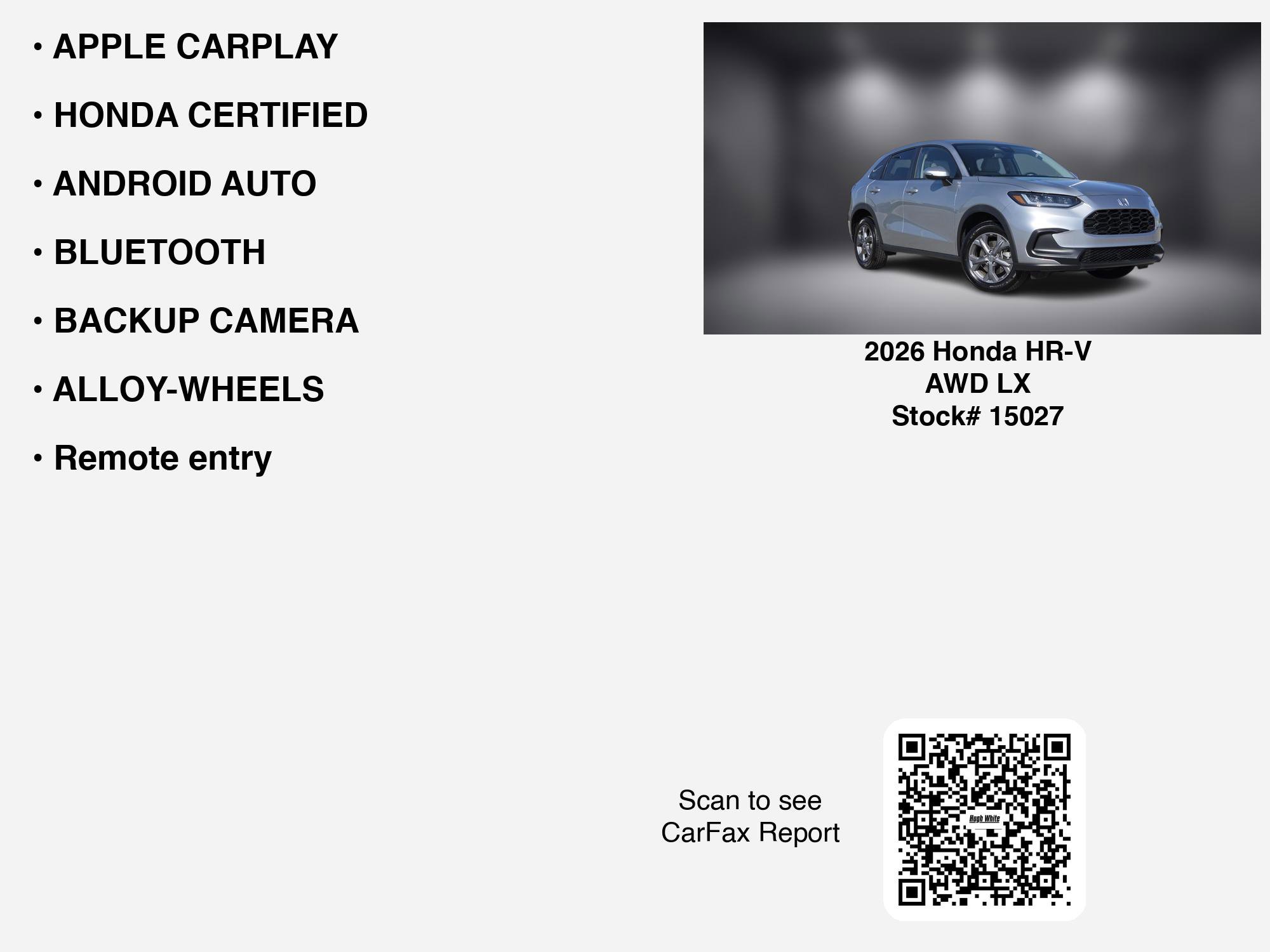 Used 2026 Honda HR-V LX image 7