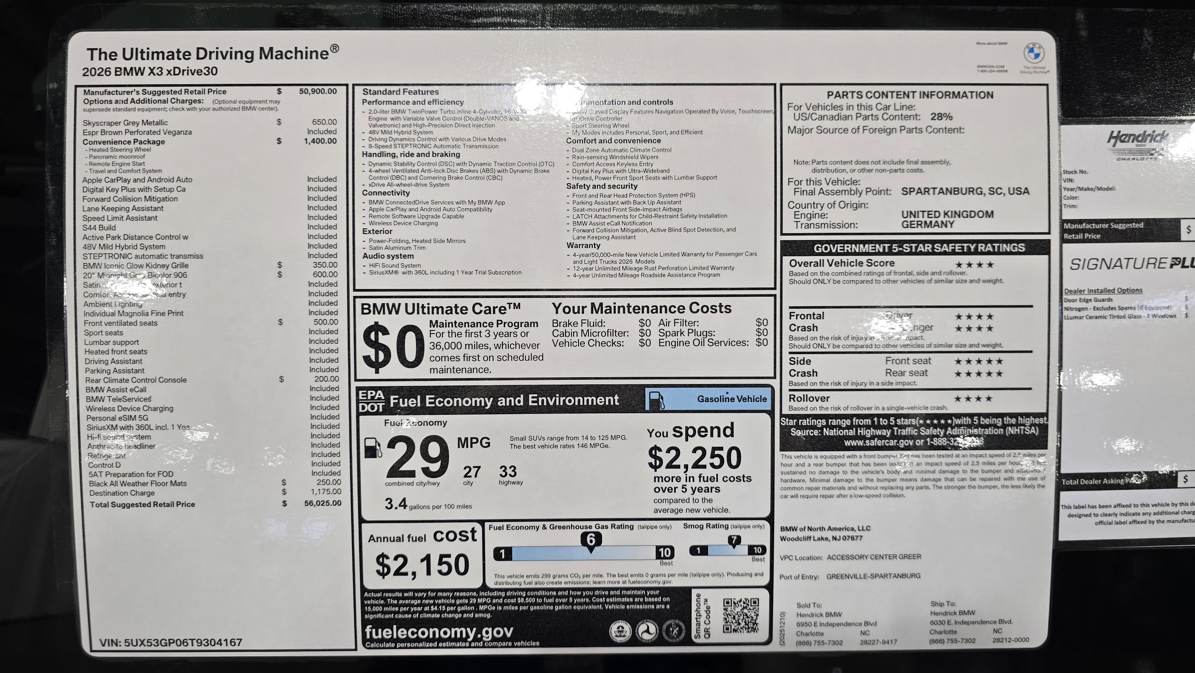 New 2026 BMW X3 xDrive30 w/ Convenience Package image 31