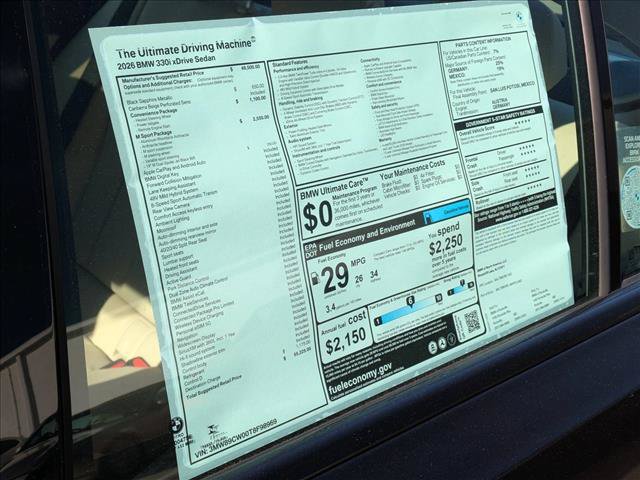 Certified 2026 BMW 330i xDrive Sedan w/ M Sport Package AWD/4WD image 19