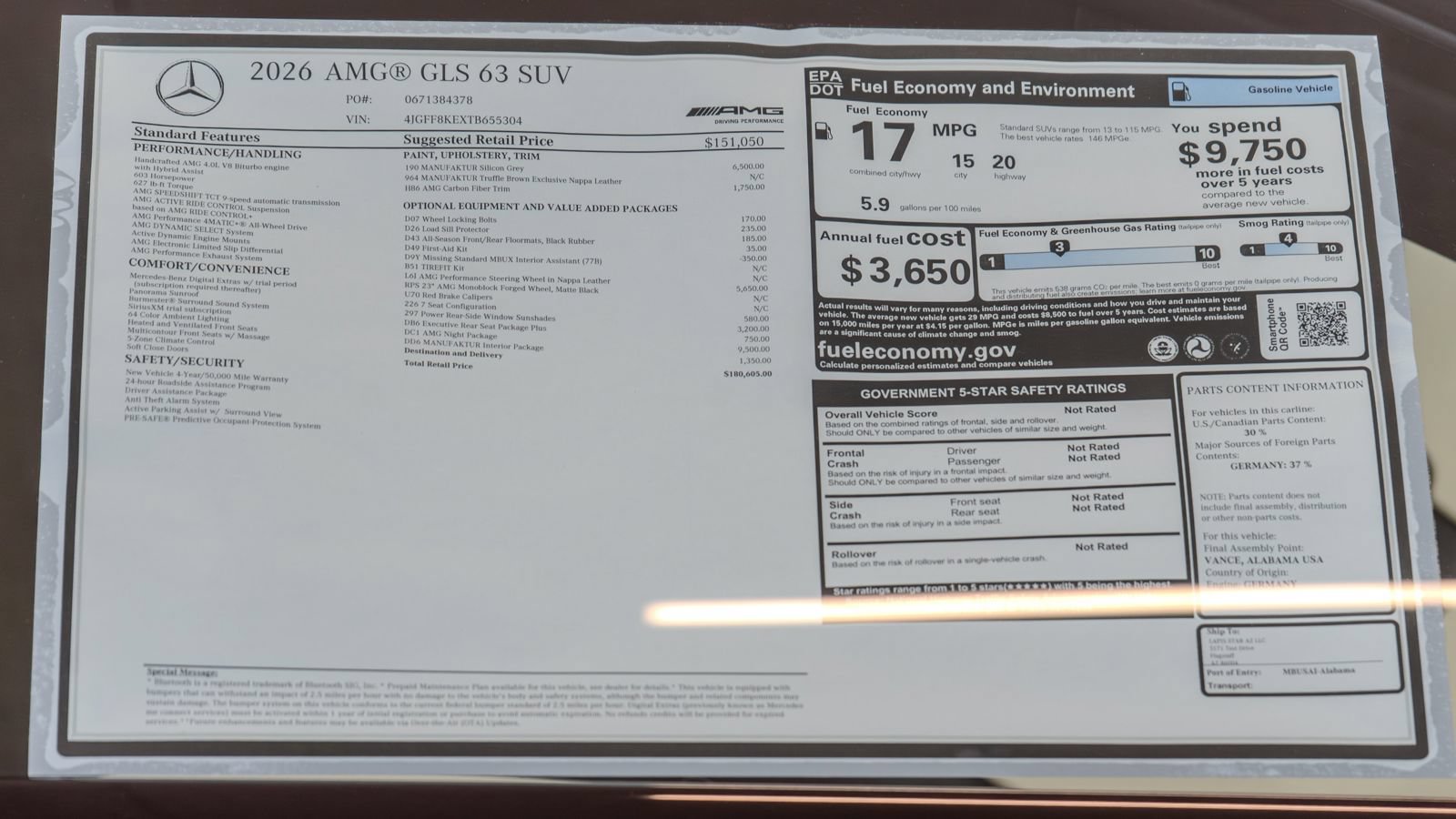 New 2026 Mercedes-Benz GLS 63 AMG 4MATIC image 36