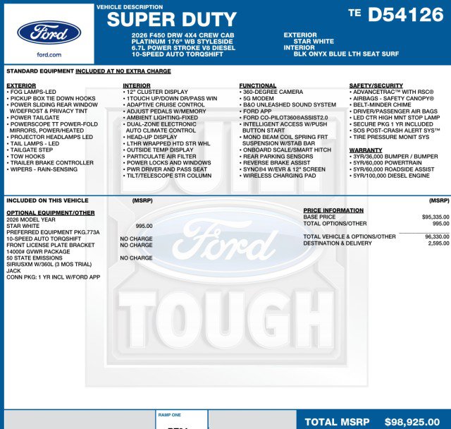 Used 2026 Ford F450 Platinum AWD/4WD image 2