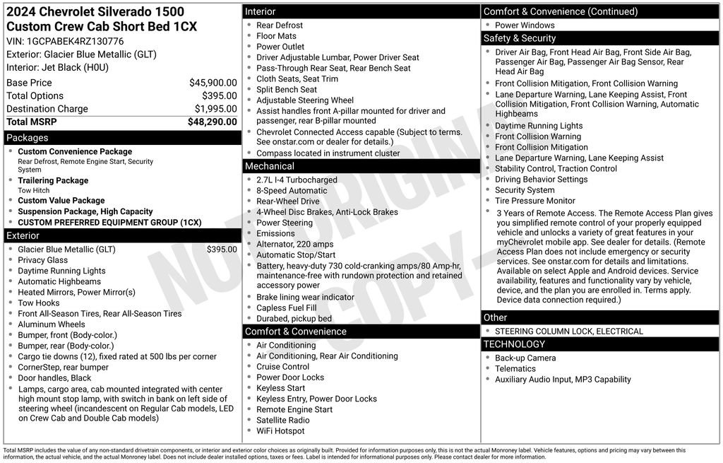 Used 2024 Chevrolet Silverado 1500 Custom RWD image 6