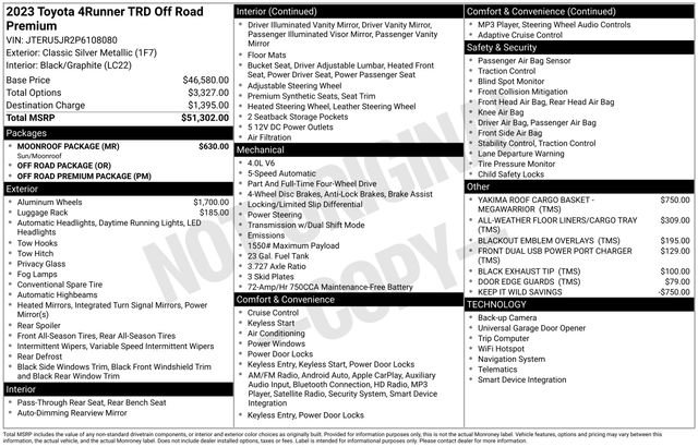 Used 2023 Toyota 4Runner TRD Off-Road Premium w/ Moonroof Package image 10