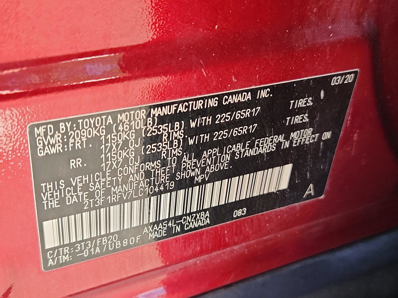 Used 2020 Toyota RAV4 LE w/ Carpet Mat Package AWD/4WD image 19