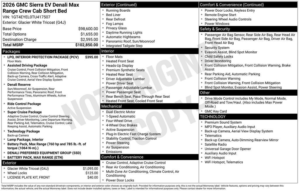 New 2026 GMC Sierra EV Denali AWD/4WD image 25