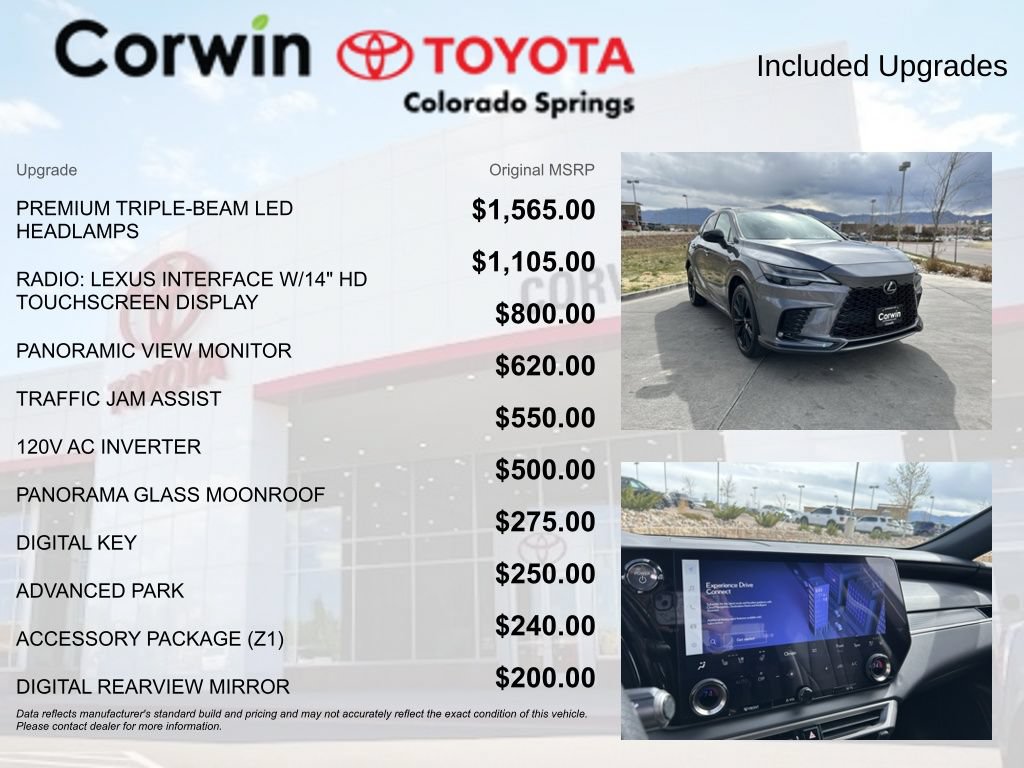 Used 2023 Lexus RX 500h F Sport w/ Accessory Package (Z1) AWD/4WD image 4