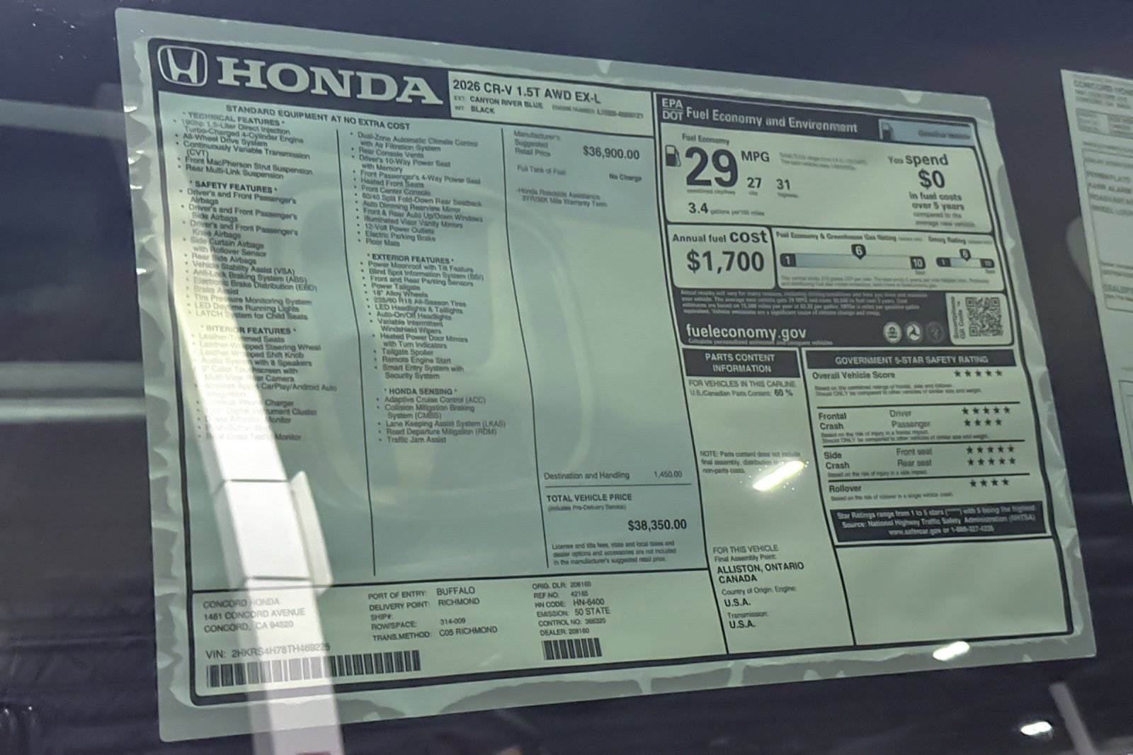 New 2026 Honda CR-V EX-L image 32