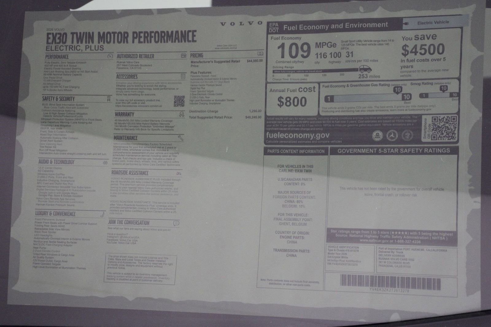 New 2026 Volvo EX30 Plus image 17