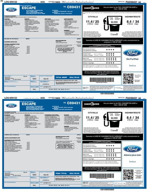 Used 2015 Ford Escape Titanium w/ Canadian Touring Package image 7