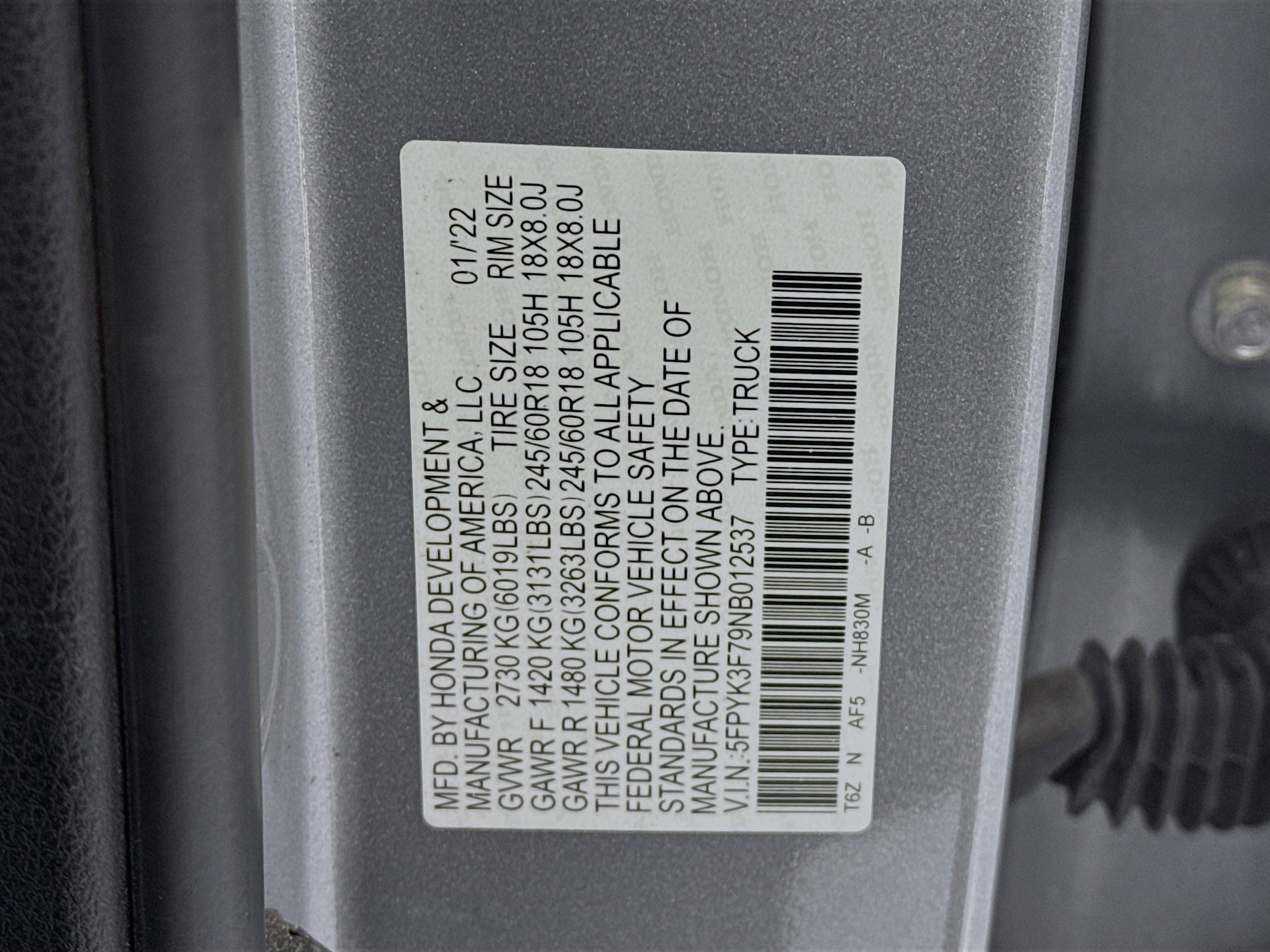 Certified 2022 Honda Ridgeline RTL-E image 33