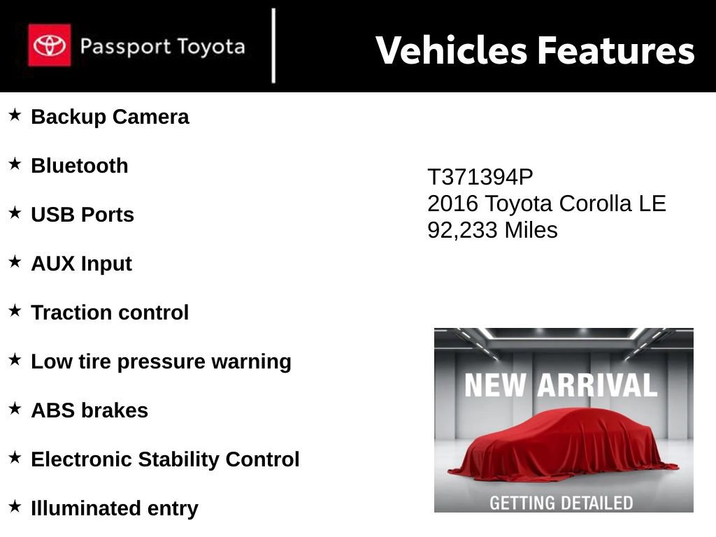 Used 2016 Toyota Corolla LE video 2