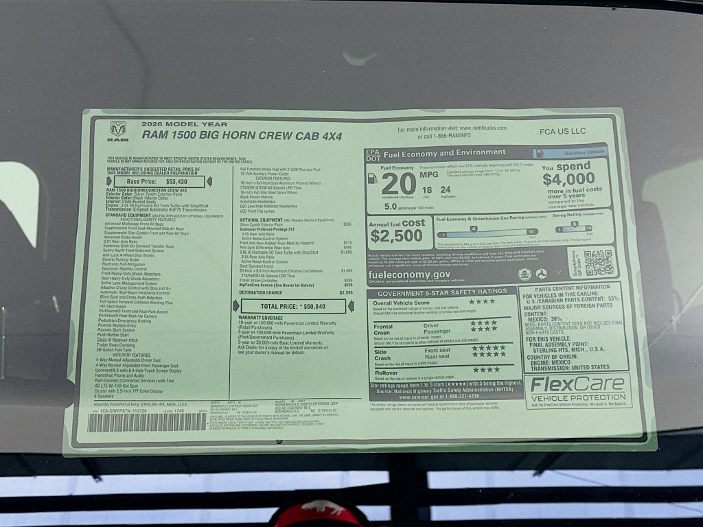 New 2026 RAM 1500 Big Horn AWD/4WD image 20