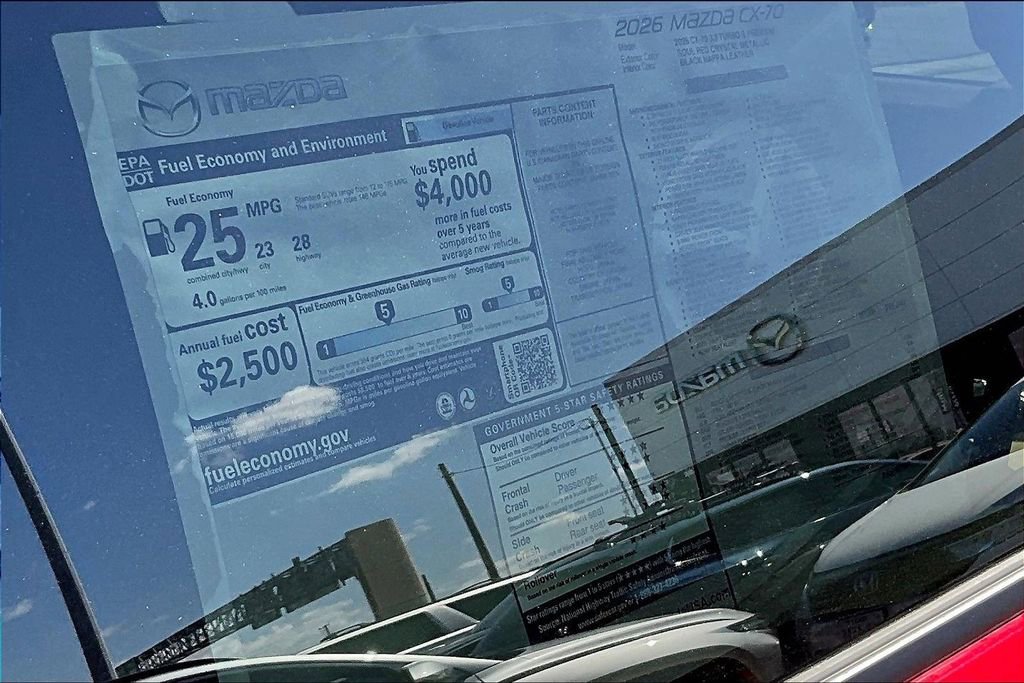 New 2026 MAZDA CX-70 3.3 Turbo S w/ Premium Package AWD/4WD image 15