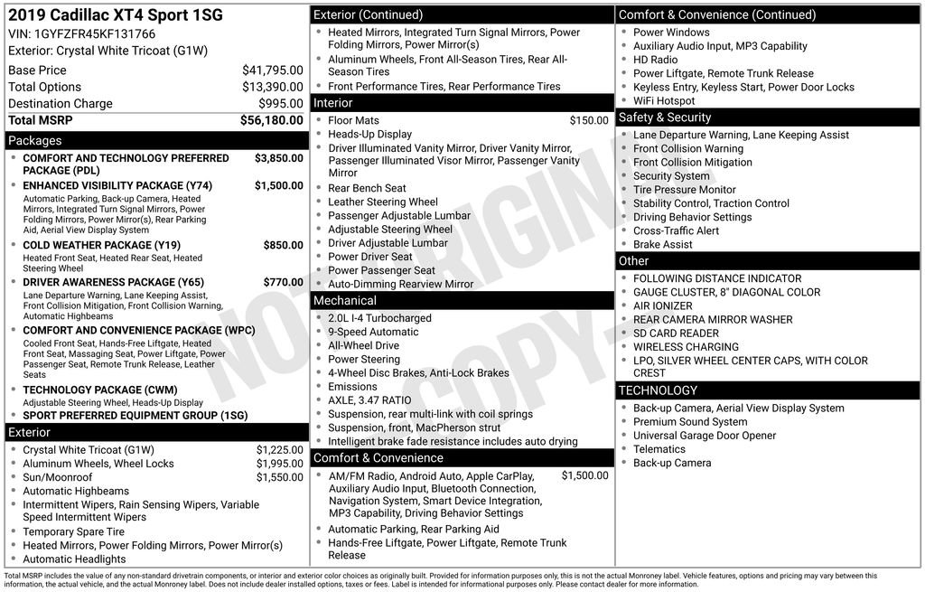 Used 2019 Cadillac XT4 Sport image 2