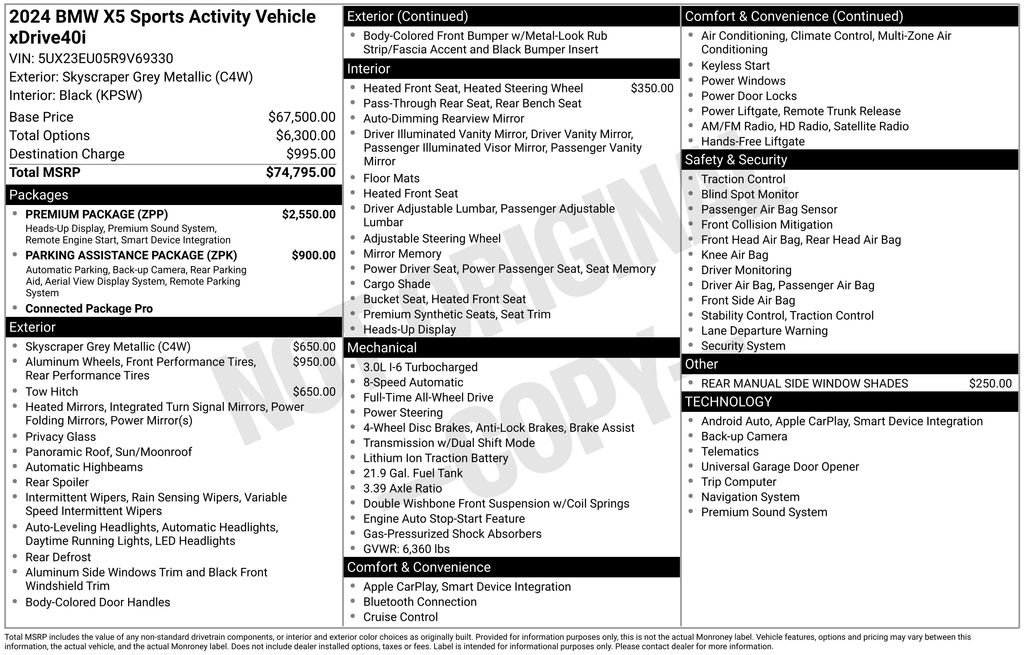 Used 2024 BMW X5 xDrive40i w/ Premium Package image 37