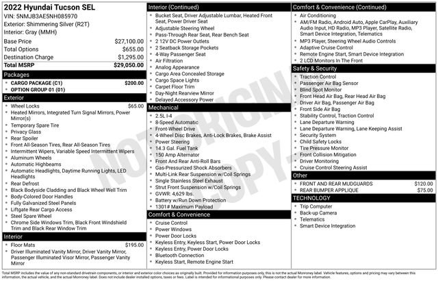Used 2022 Hyundai Tucson SEL w/ Cargo Package image 15