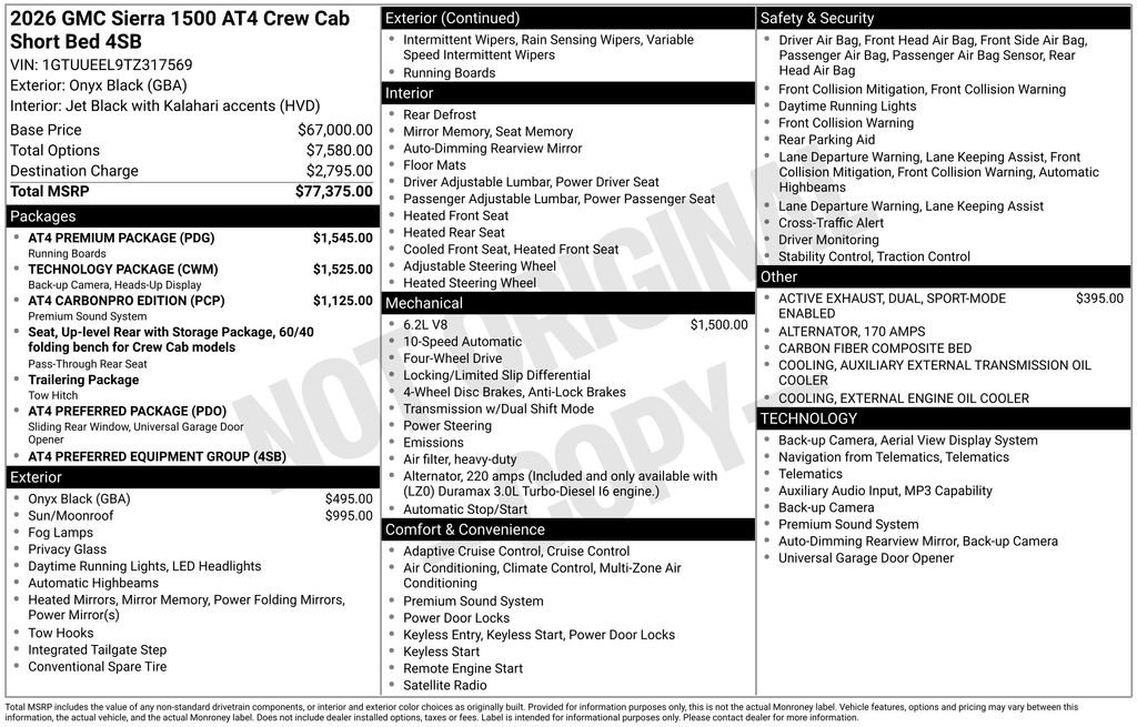 New 2026 GMC Sierra 1500 AT4 w/ AT4 Premium Package image 5