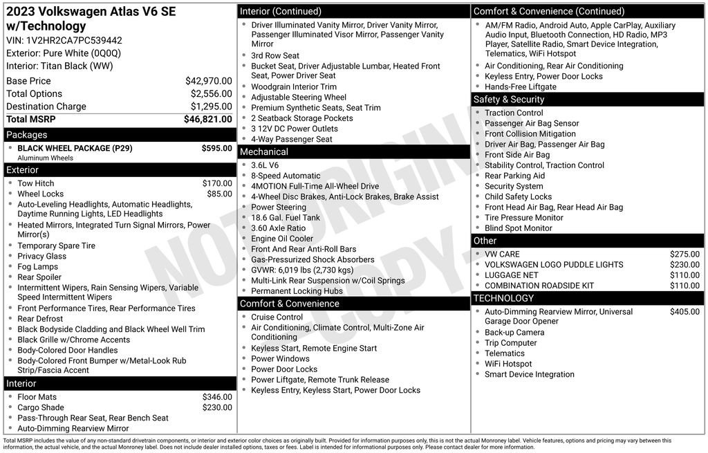 Certified 2023 Volkswagen Atlas SE w/ Black Wheel Package AWD/4WD image 9