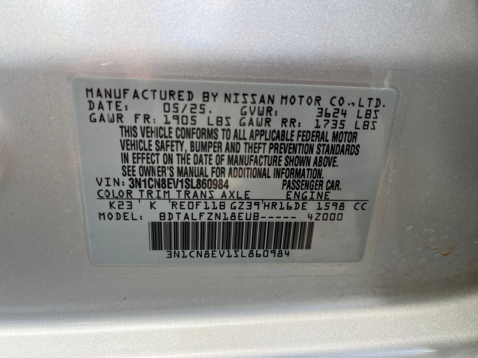 Used 2025 Nissan Versa SV FWD image 29