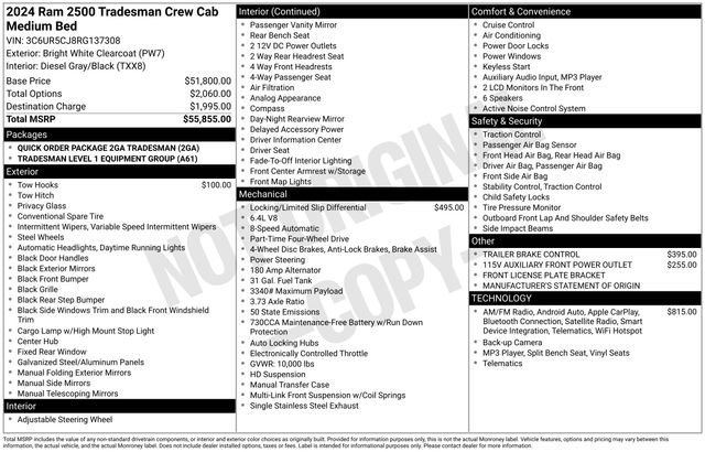 Used 2024 RAM 2500 Tradesman image 3