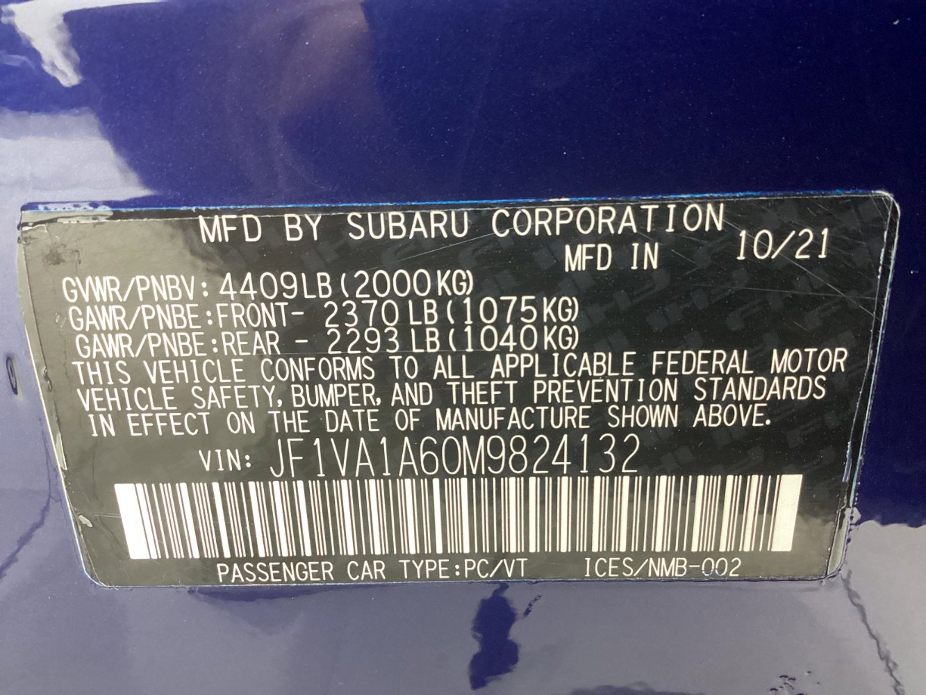 Used 2021 Subaru WRX w/ Popular Package #3 (IZT) image 48