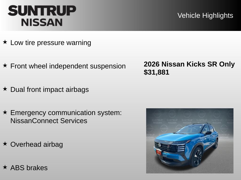 Used 2026 Nissan Kicks SR w/ SR Premium Package FWD image 32