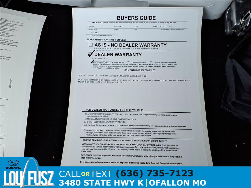 Used 2025 Subaru Outback Limited image 35