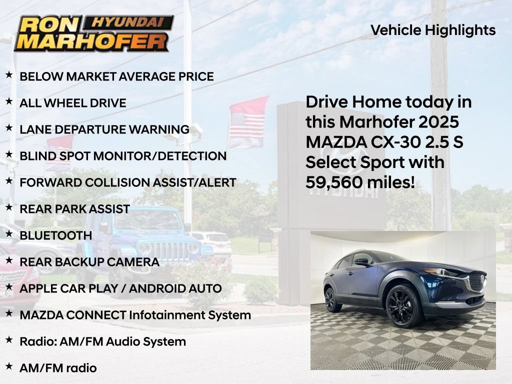 Used 2025 MAZDA CX-30 AWD 2.5 S w/ Select Sport Pkg image 14