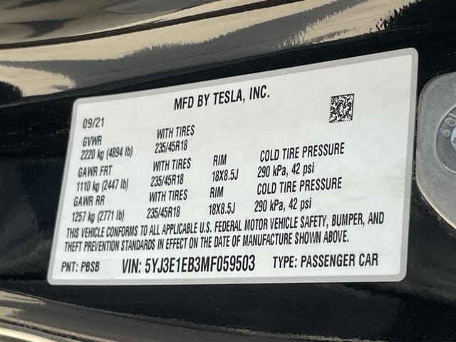 Used 2021 Tesla Model 3 Long Range AWD/4WD image 28