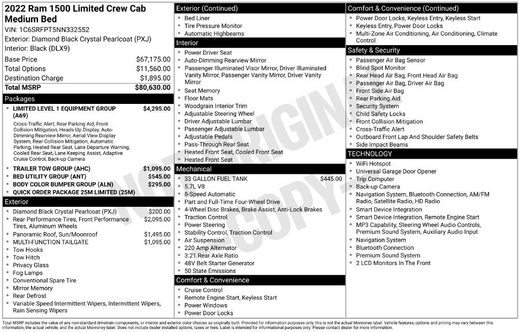 Certified 2022 RAM 1500 Limited AWD/4WD image 4
