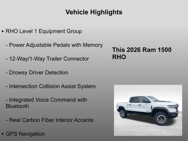 New 2026 RAM 1500 RHO w/ RHO Level 1 Equipment Group AWD/4WD image 38