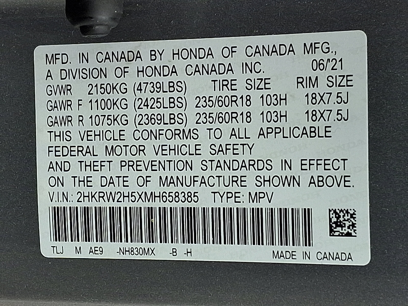 Certified 2021 Honda CR-V EX image 29