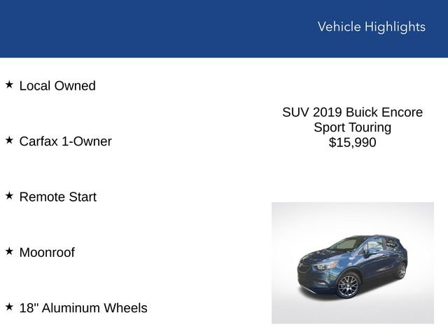Used 2019 Buick Encore Sport Touring FWD image 2