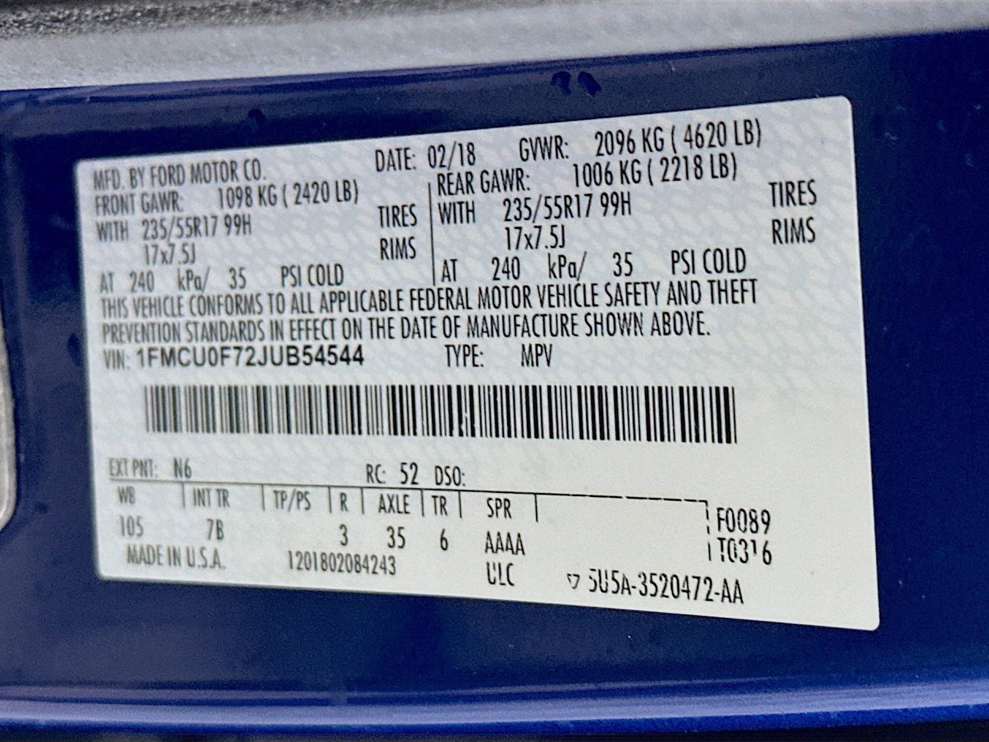 Used 2018 Ford Escape S FWD image 12