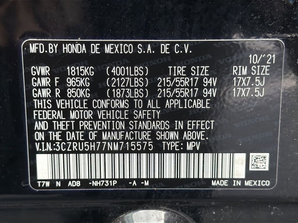 Certified 2022 Honda HR-V EX-L image 31