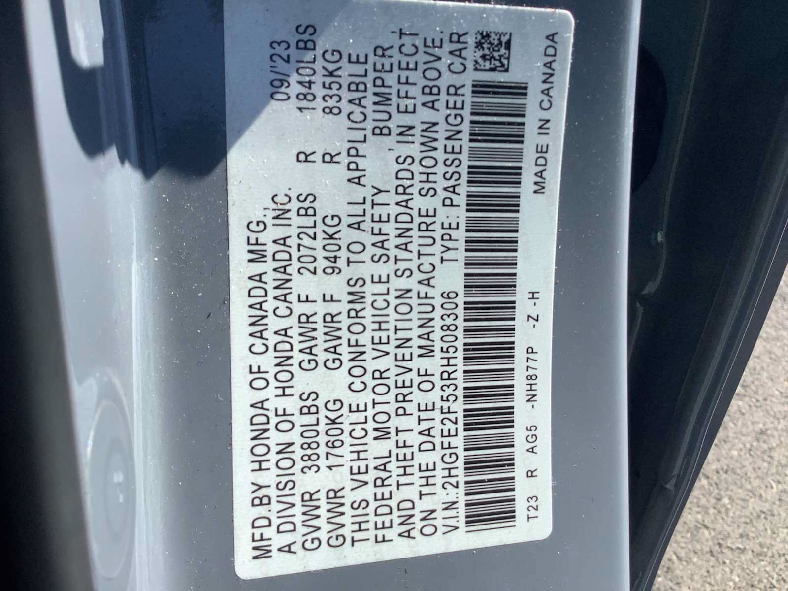 Certified 2024 Honda Civic Sport image 21