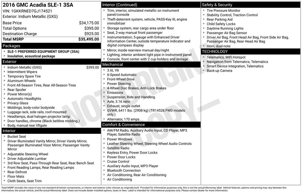 Used 2016 GMC Acadia SLE image 4