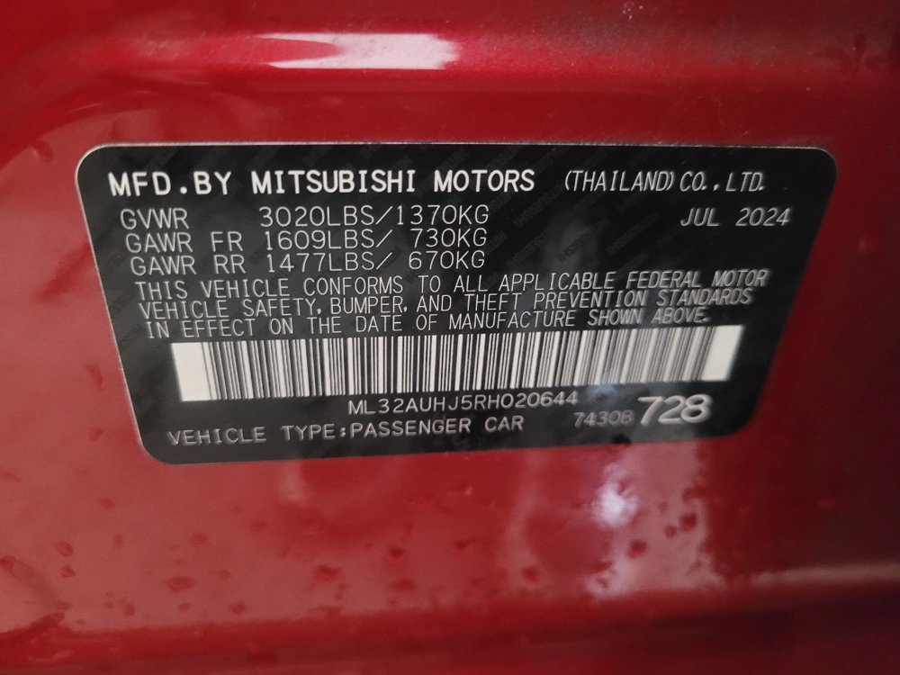 Used 2024 Mitsubishi Mirage ES FWD image 33