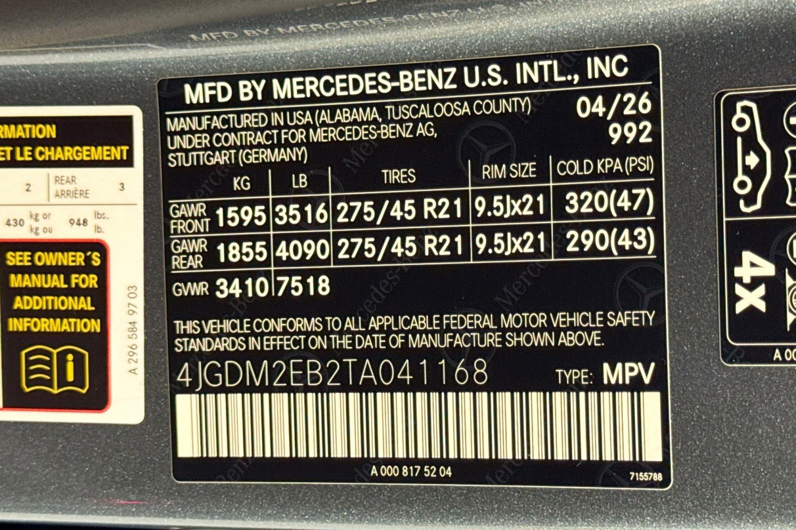 New 2026 Mercedes-Benz EQS 400 4MATIC SUV image 29