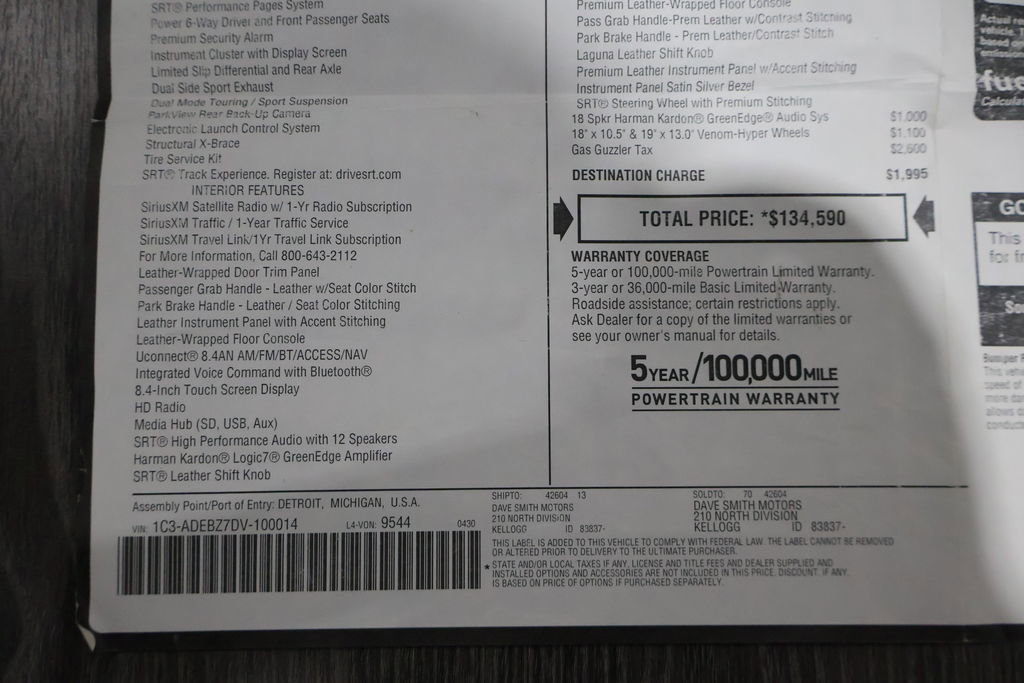 Used 2013 SRT Viper GTS w/ GTS Laguna Interior Pkg image 74