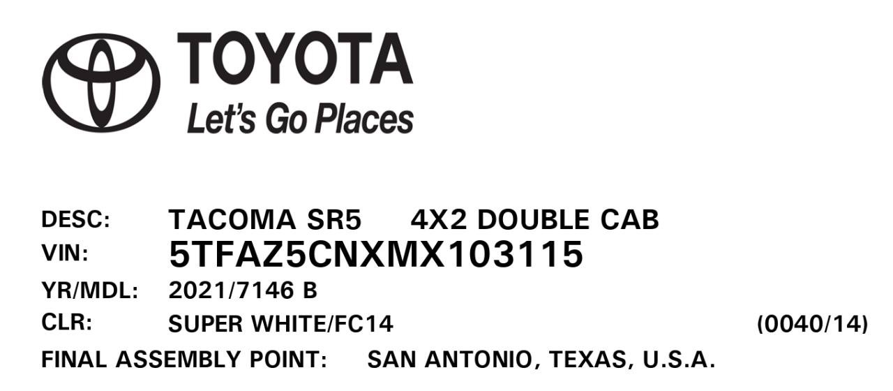 Used 2021 Toyota Tacoma SR5 RWD image 84