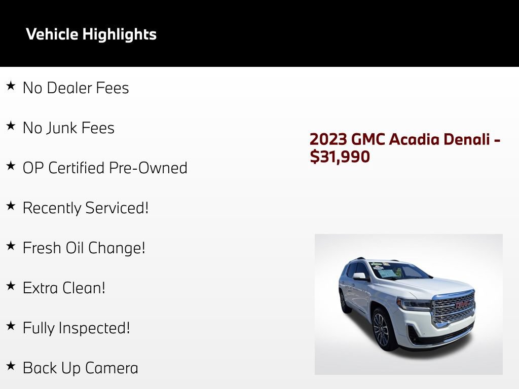 Used 2023 GMC Acadia Denali AWD/4WD image 56