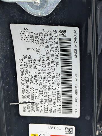 Certified 2023 Honda Civic Sport image 23