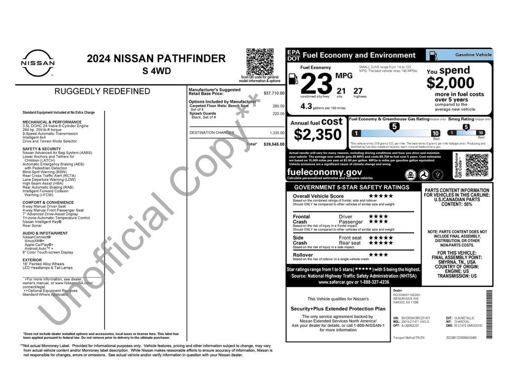 Used 2024 Nissan Pathfinder S image 17