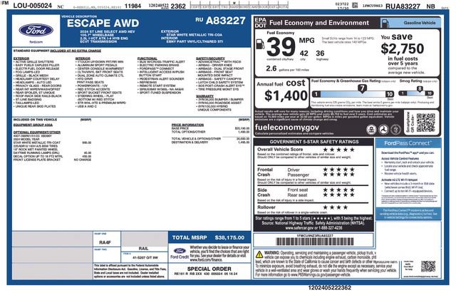 Used 2024 Ford Escape ST-Line Select AWD/4WD image 5