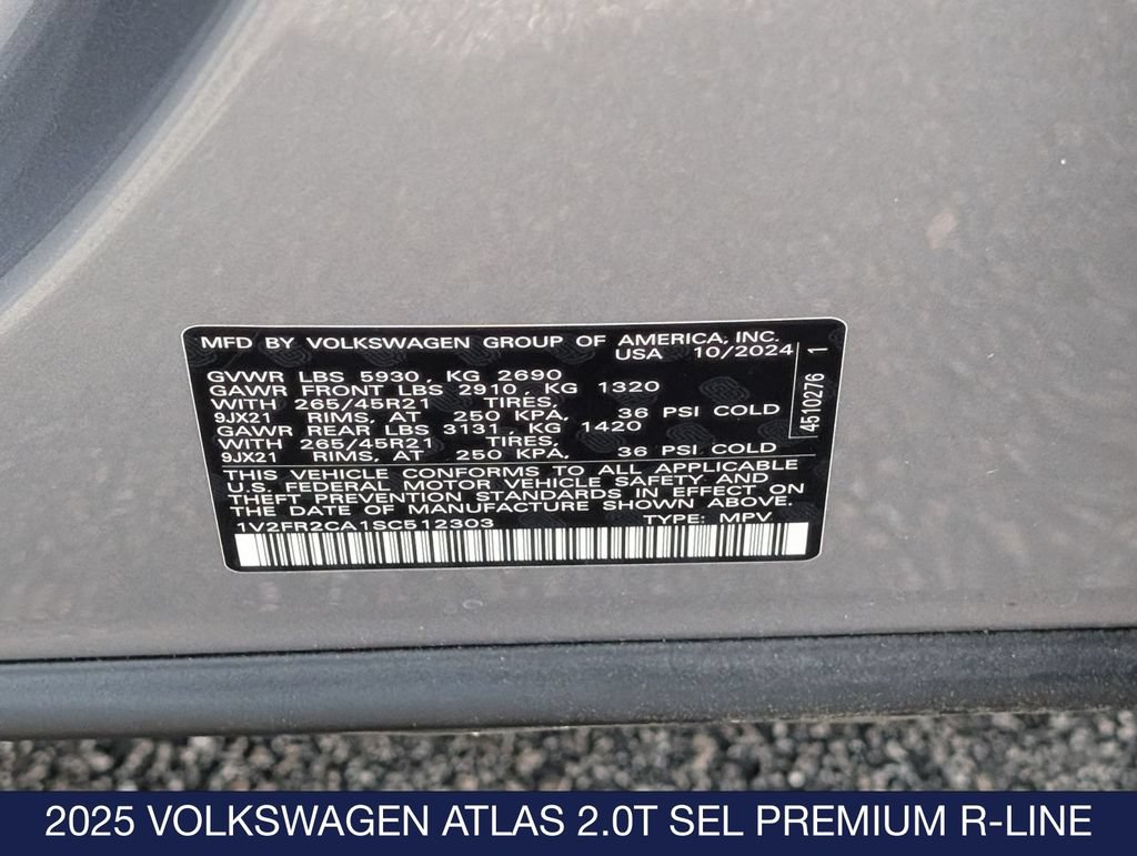 Used 2025 Volkswagen Atlas SEL Premium R-Line AWD/4WD image 37