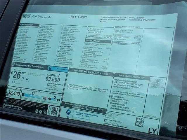 New 2026 Cadillac CT4 Sport image 16