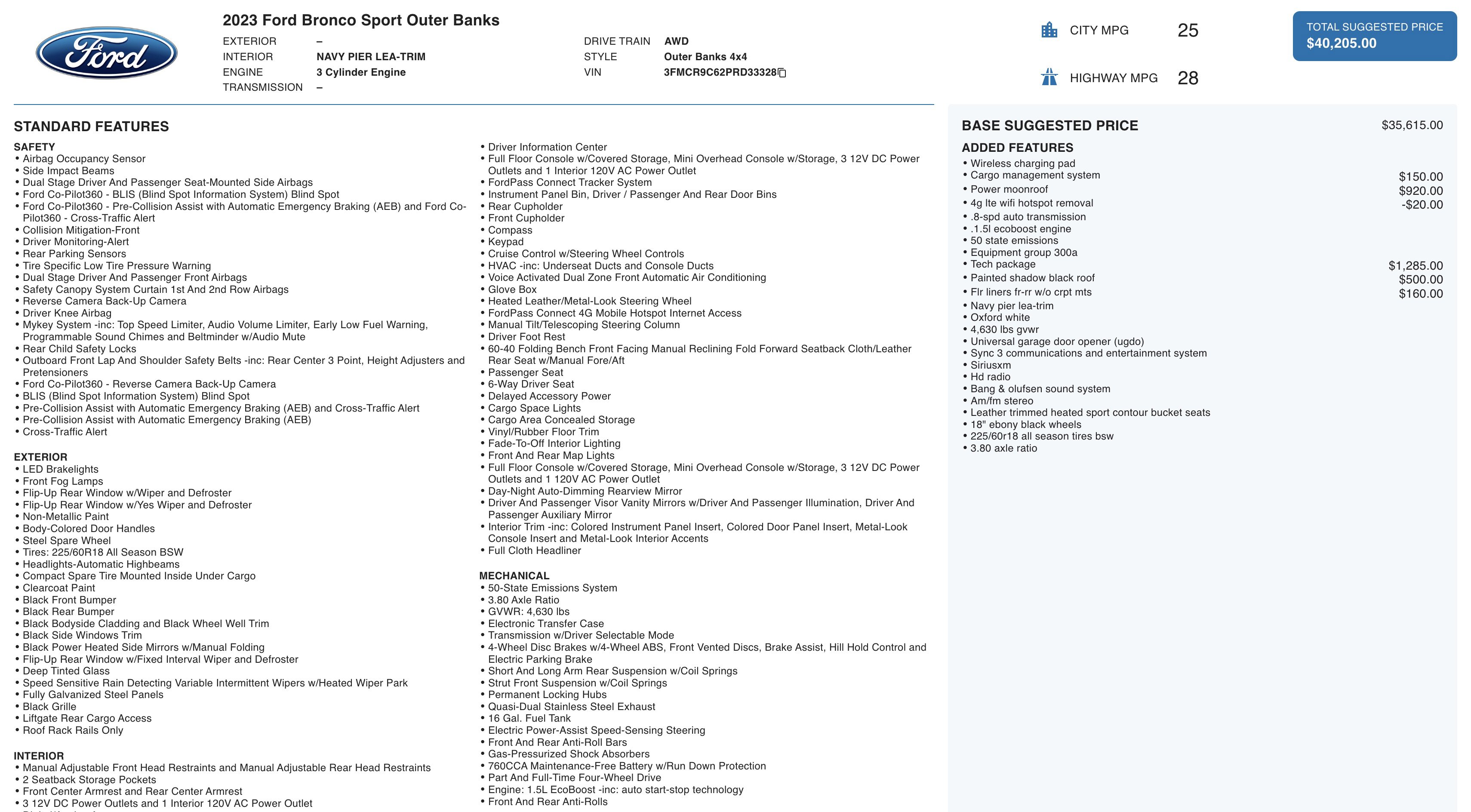 Used 2023 Ford Bronco Sport Outer Banks w/ Tech Package image 6